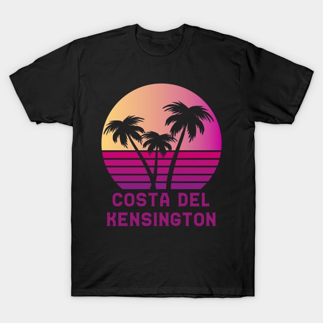 Costa Del Kensington London Funny West London Design T-Shirt by RADGEGEAR2K92